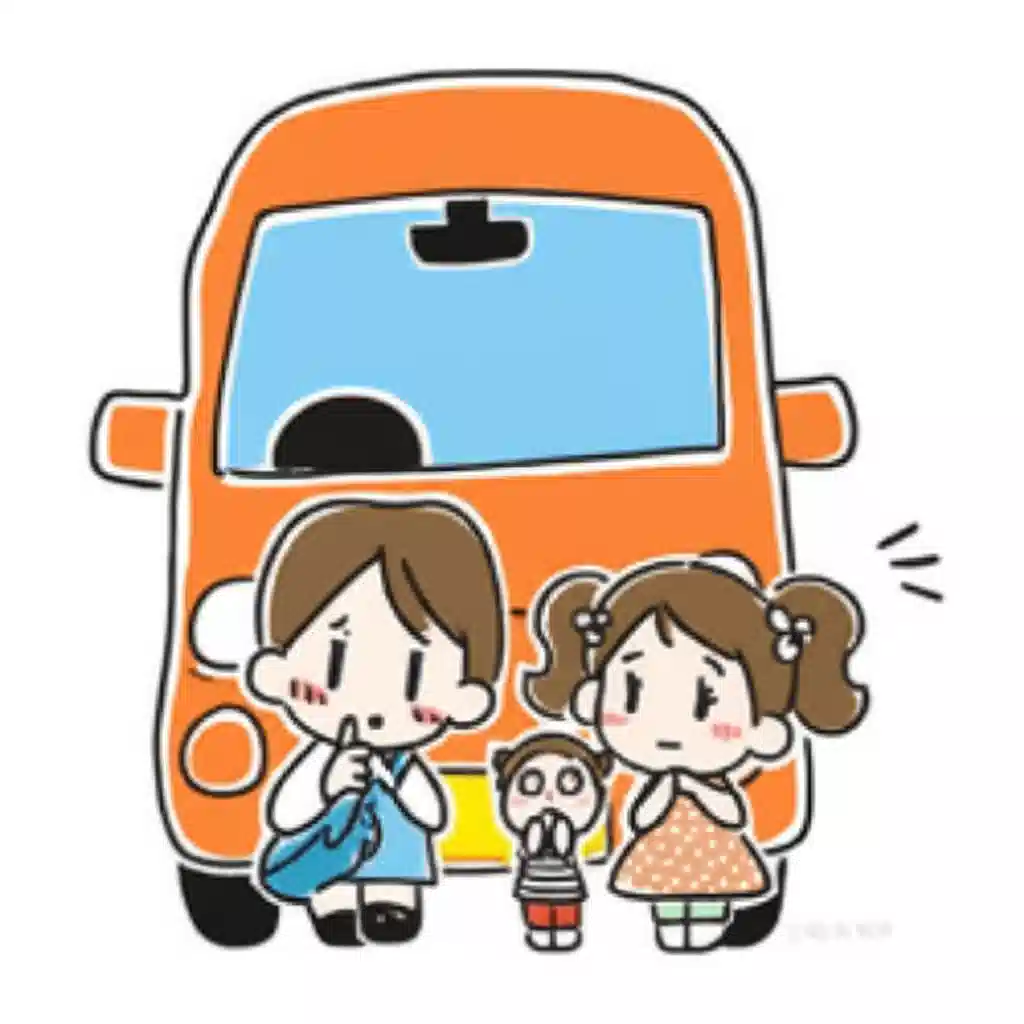 タイヤがぺちゃんこになり、子供と一緒に困っているお母さんのイラスト。安全な対処法をイメージさせるアイキャッチ画像。